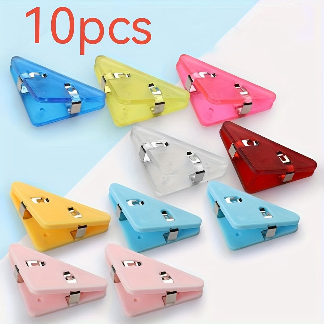 10pcs Triangle Corner Clips for Office Storage & Organization