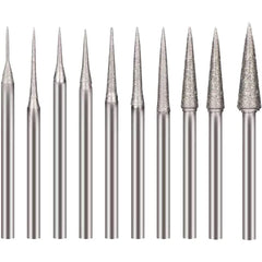 10Pcs Jade Carving Tools Diamond Grinding Bit Needle Set
