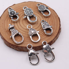 20pcs Mixed Ancient Silvery Alloy Lobster Clasp DIY Materials
