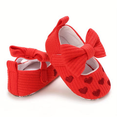 Bowknot Ballet Flat Shoes Baby Girls Lightweight Wear-resistant Flat Shoes