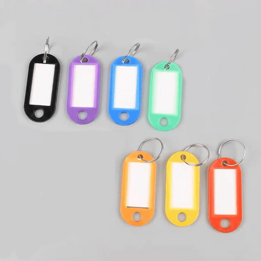 Plastic Key Tags with Ring and Label Window
