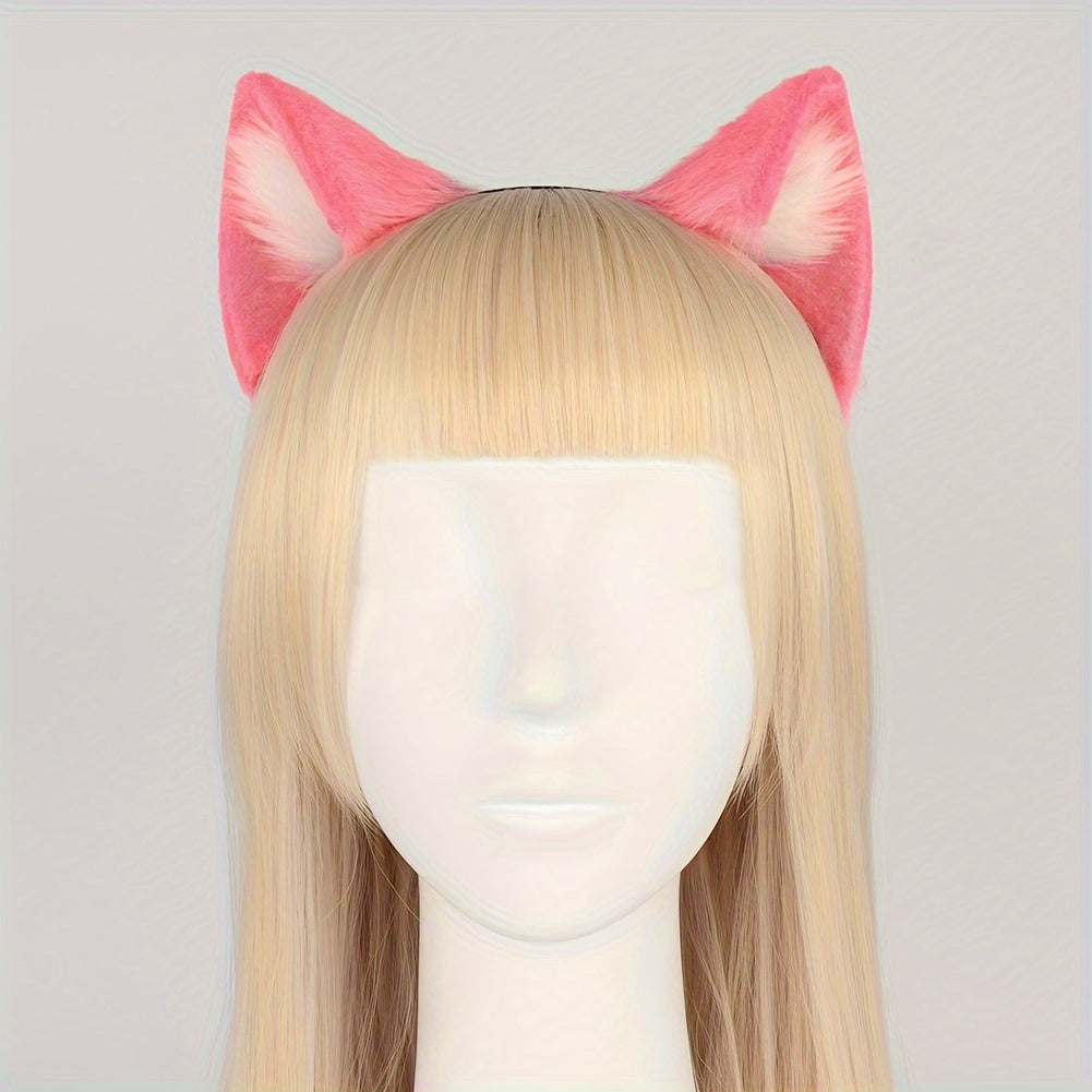 Cat Ear Hair Hoop Plush Headwear for Live Photo Props