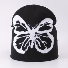 Butterfly Jacquard Woolen Beanie Hat Unisex