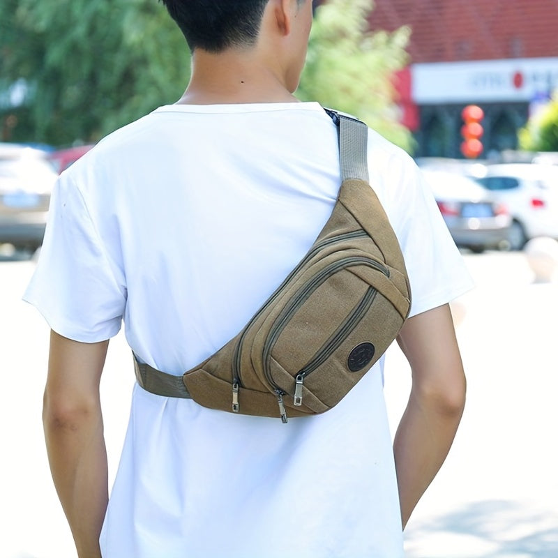 Canvas Chest Bag Messenger Bag For Outdoor Camping