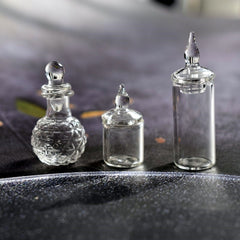 Mini Glass Jar Dollhouse Scene Storage Jar Model Glass Bottle Snack Jar