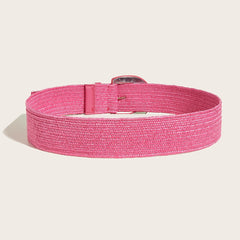 Wide Straw Belt Bohemian Braided Waist Y2K Elastic Dress Girdle