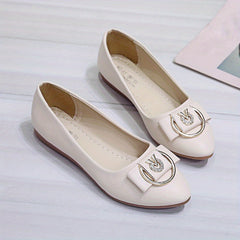 Women's Bowknot Rhinestone Flats Pointed Toe Slip On Shoes