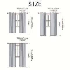 1pc Textured Curtain Semi Sheer Farmhouse Style Home Decor
