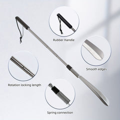 1pc Extendable Shoe Horn Lifter Long Handle Twist To Lock 40-78 74cm