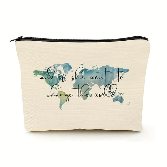 Change the World Graduation Makeup Bag