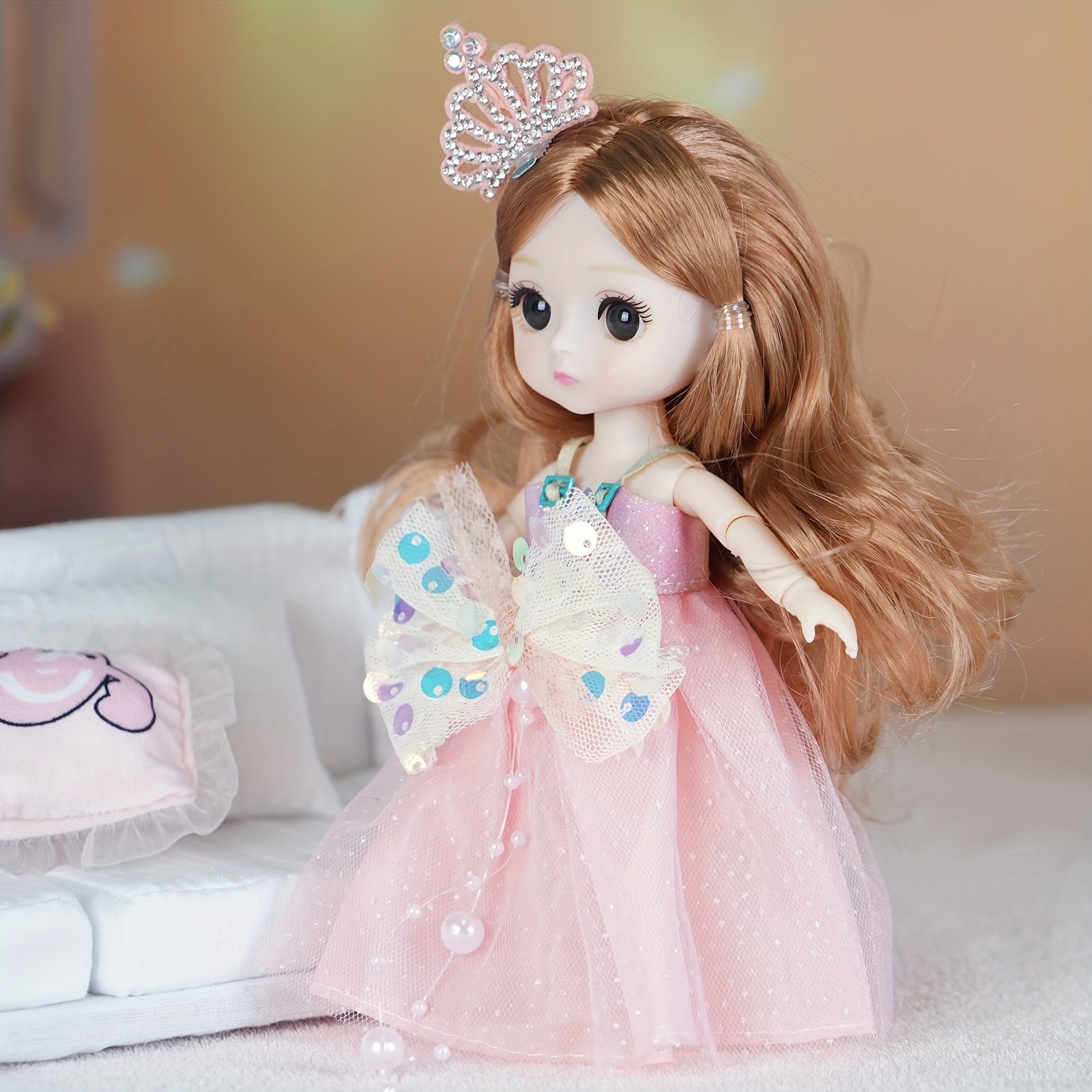 Big Eyed Girl Doll with Removable Outfits - Perfect Birthday Gift