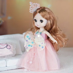 Big Eyed Girl Doll with Removable Outfits - Perfect Birthday Gift
