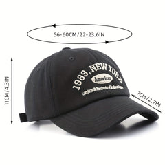 Vintage Letter Embroidery Baseball Cap 1989 York American Sun Hats