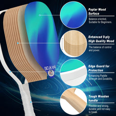 USAPA Approved Pickleball Paddles Set Of 2 with Rackets, Tapes, Overgrip, Towel