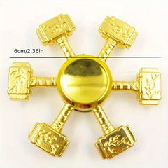 Yellow Metal Fidget Spinner Toy Golden High End Fidget Spinner Balancing Top