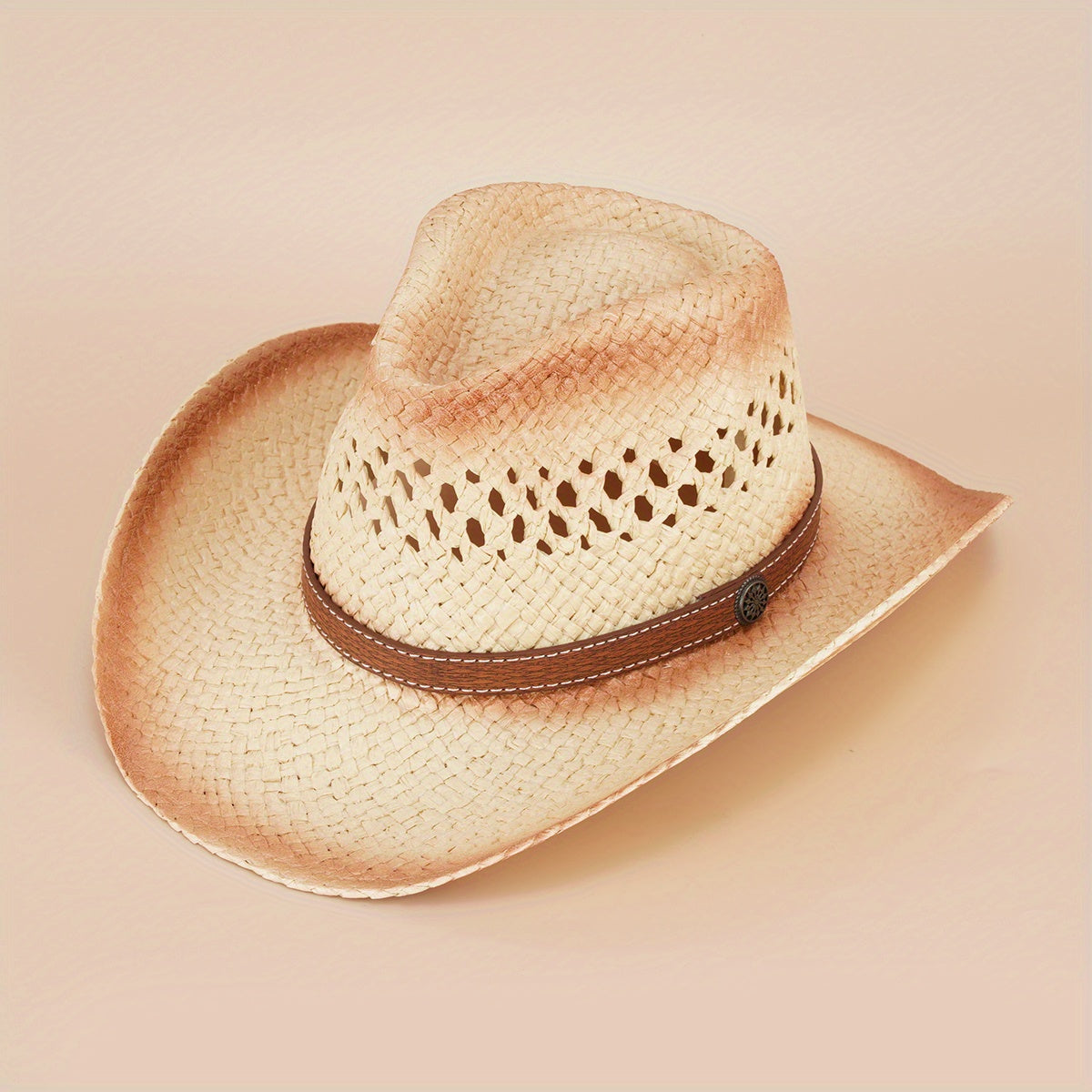 Denim Straw Hat Western Outdoor Sun Protection H