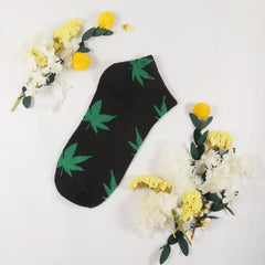 5 Pairs Maple Leaf Print Ankle Socks Lightweight Soft for Women & Men