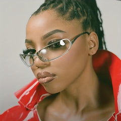 Y2K Wrap Around Hollow Sunglasses Cyberpunk Gradient Glasses UV400