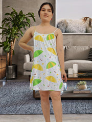 Leaf & Umbrella Print Cami Nightdress