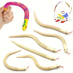 5pcs Wooden Snake Painting Kit Halloween Christmas Props