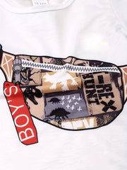 Boys Graphic T-shirt & Shorts Set for Summer