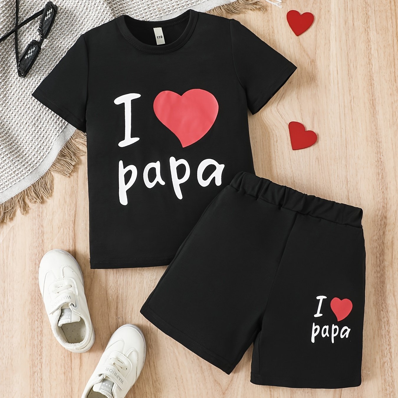 Boys Papa Outfit Shorts & T shirt Short Sleeves
