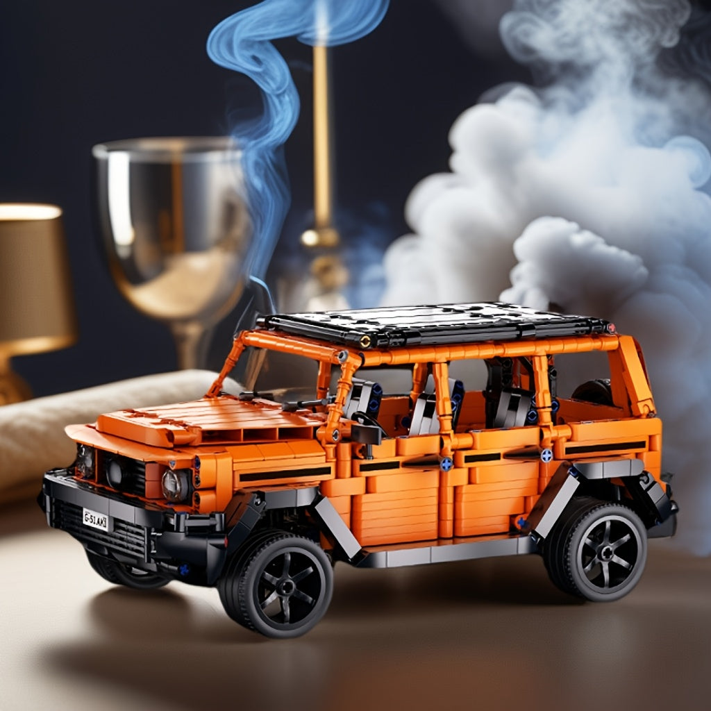 Stylish Orange Off Road Vehicle Building Block Set