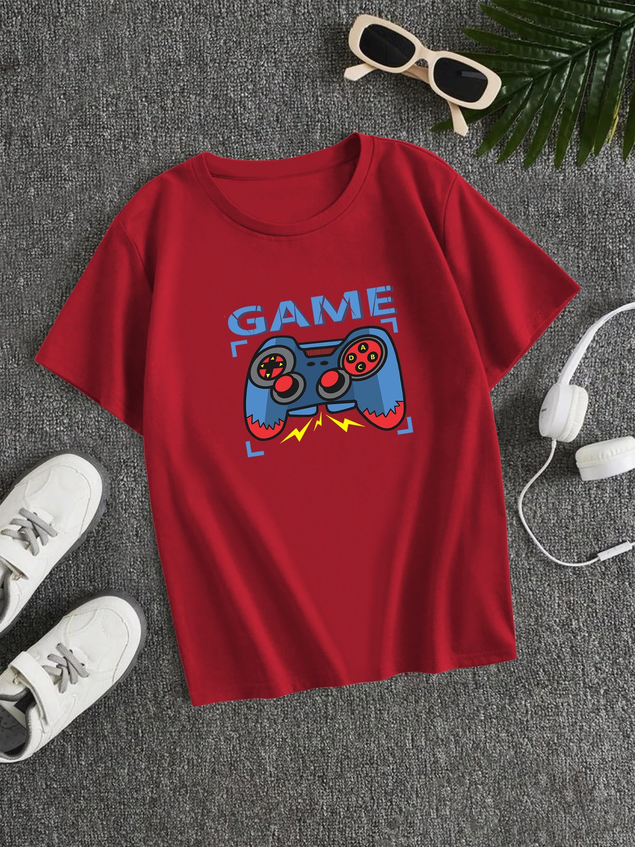 Boys' Game Controller T Shirt Short Sleeve Tee