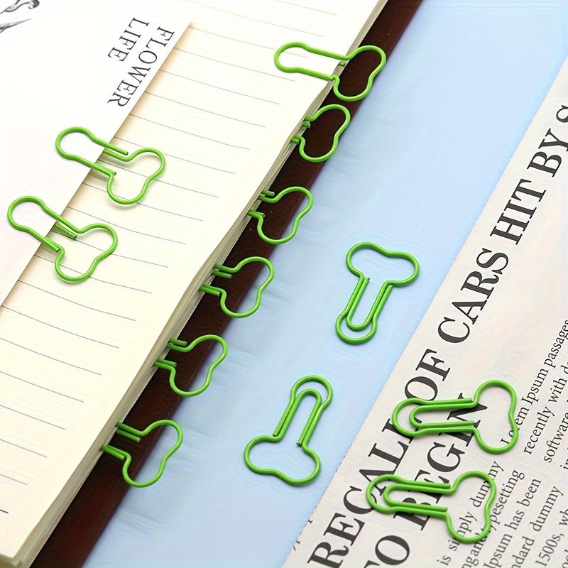 21pcs Cartoon Shaped Paper Clips Office Stationery Special Plastic Clips