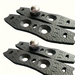 50pcs 2mm Microfiber Slingshot Pit Pouch With Double Pits & Hole for Locating