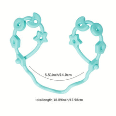 4pcs Silicone Pacifier Clips Adjustable Toy Straps Apricot 2 Gree