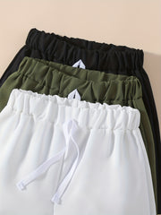 3pcs Boys Letter Print Shorts Creative Quick-dry Summer Outdoor