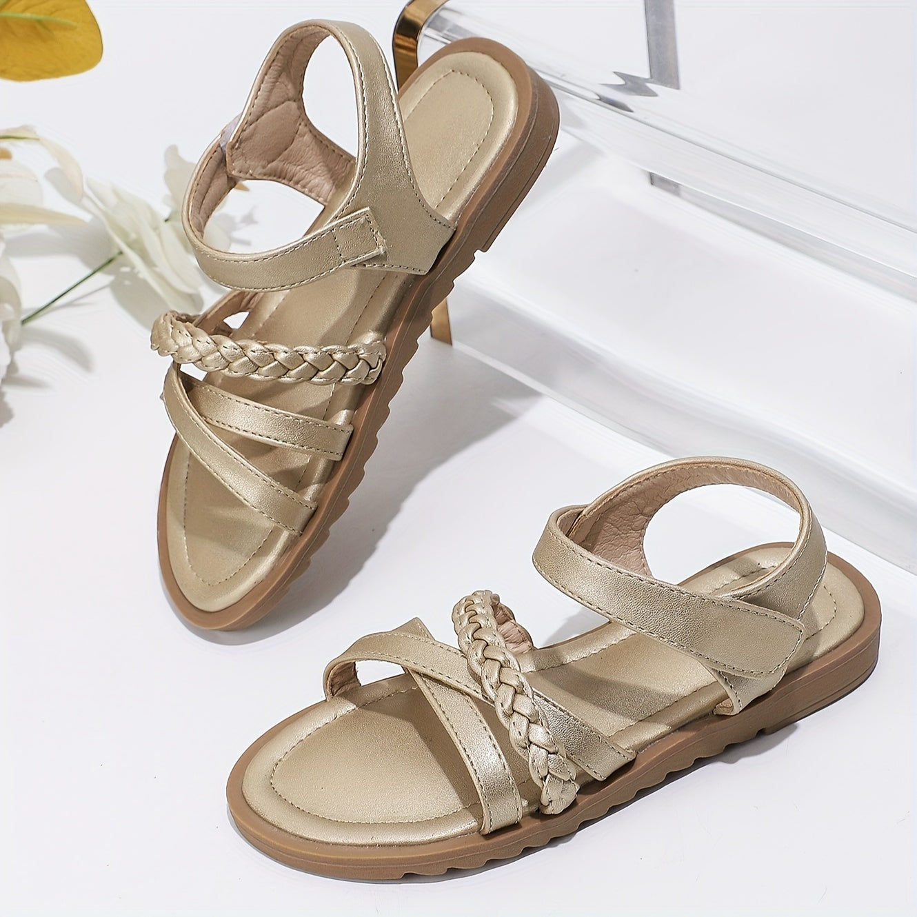 Girls Open Toe Sandals Breathable Lightweight for Summer