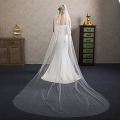 Vintage Inspired Bridal Veil Headpiece Lace Trim Wedding Accessory