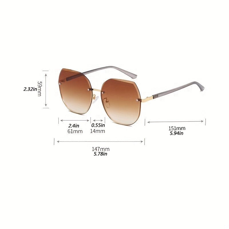 Ombre Rimless Sunglasses UV400 Sun Shades