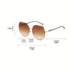 Ombre Rimless Sunglasses UV400 Sun Shades