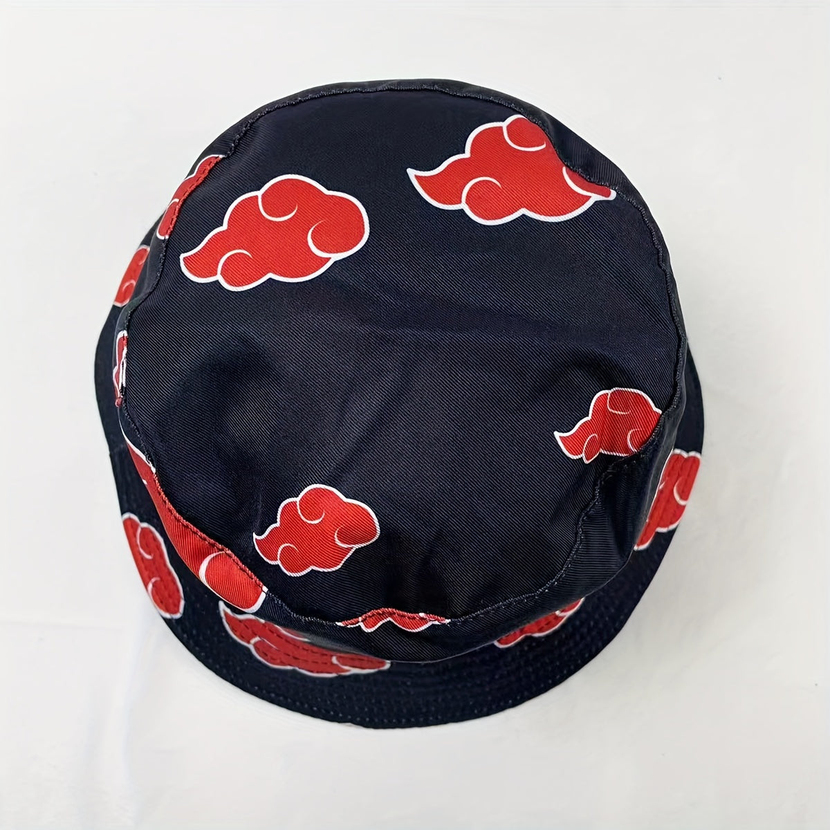Red Cloud Print Bucket Hat Hip Hop Unisex Lightweight Sunscreen