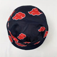 Red Cloud Print Bucket Hat Hip Hop Unisex Lightweight Sunscreen