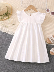 Girls Ruffle Dress Sleeveless Summer Party Wedding Princess Dress