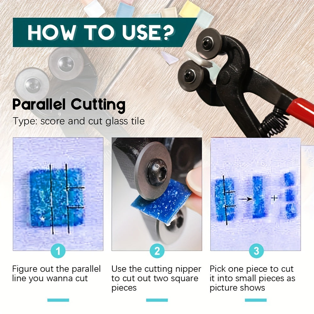 Mosaic Cutting Pliers Glass Cutter Durable Alloy Steel DIY Tile Cutter