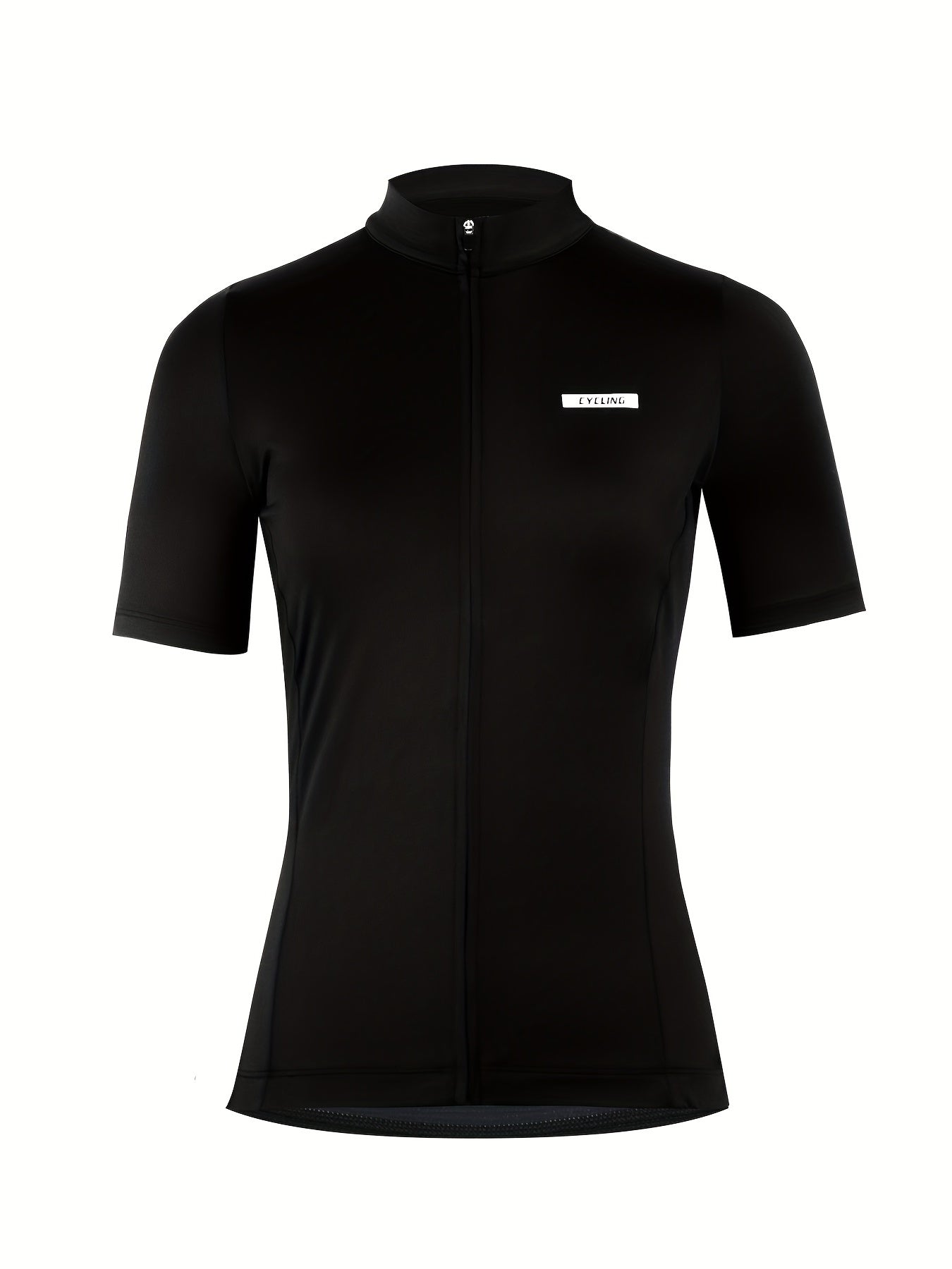 Letter Patched Cycling Jersey Moisture Wicking Skimming