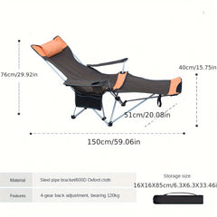 Outdoor Folding Chair Portable Beach Chair Moon Chair Lounge Folding Bed