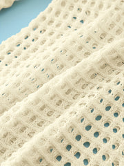 Crochet Hollow Out Long Sleeve Cover Up Dress