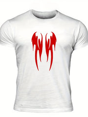 Men's Abstract Graphic T shirt Casual Comfy Slightly Stretch Crew Neck Tee