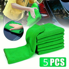 5pcs Microfiber Car Cleaning Towels Glass Washcloth
