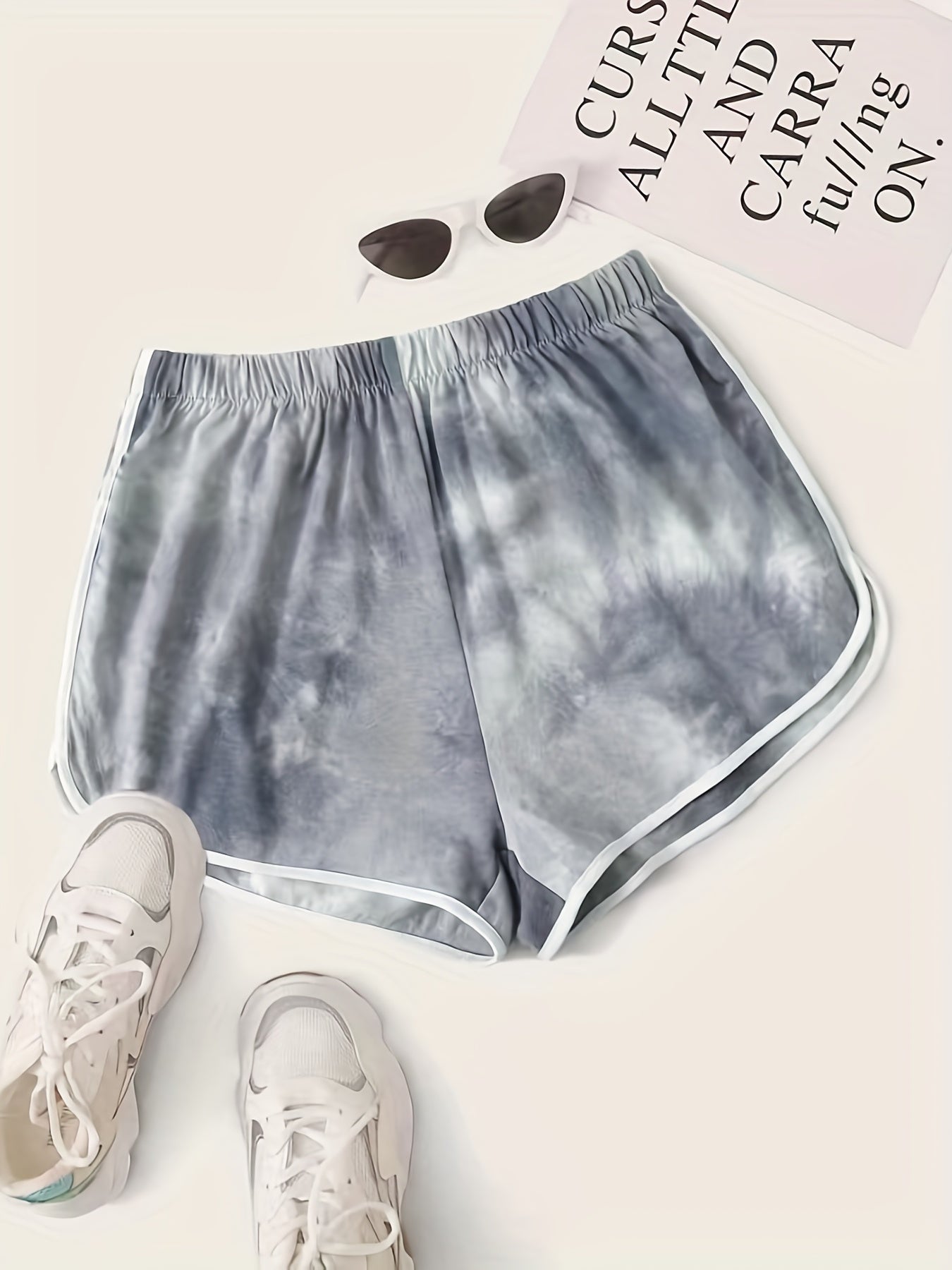 Tie Dye Elastic Waist Summer Shorts