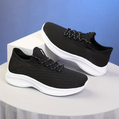 Men's Lace Up Knit Sneakers Breathable Casual Shoes