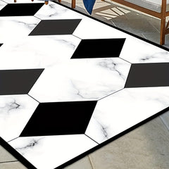 Geometric Non-slip Outdoor Rug Soft Crystal Velvet Carpet