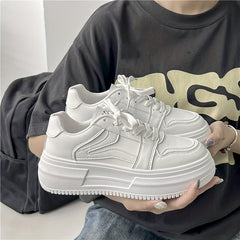 Platform Skate Shoes Lace Up Low Top Sneakers