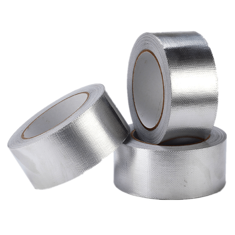 High Temp Aluminum Foil Tape Self Adhesive Glass Fiber Cloth Tape